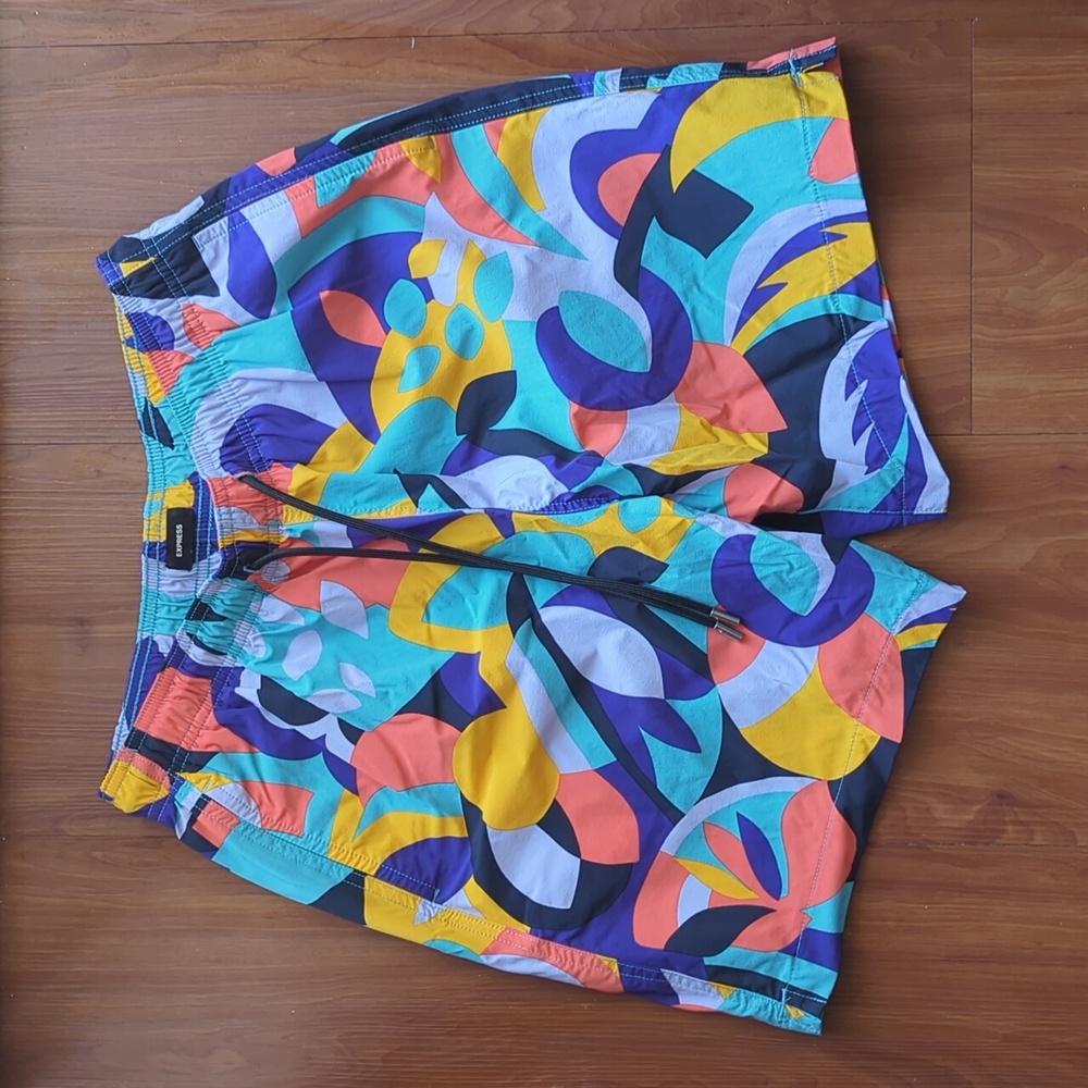 EXPRESS Multi-color Mens Swimsuit S